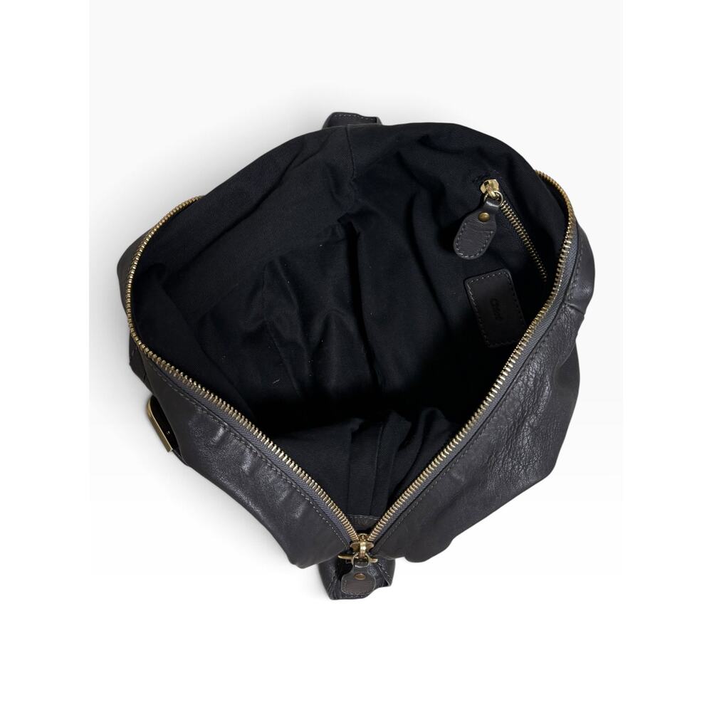Chloé Vintage 2008/2009 Milton Triple Chain Hobo Bag Gray Leather Gold Hardware - Picture 8 of 11